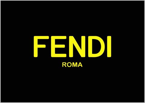 fendi roma yellow logo|fendi logo font.